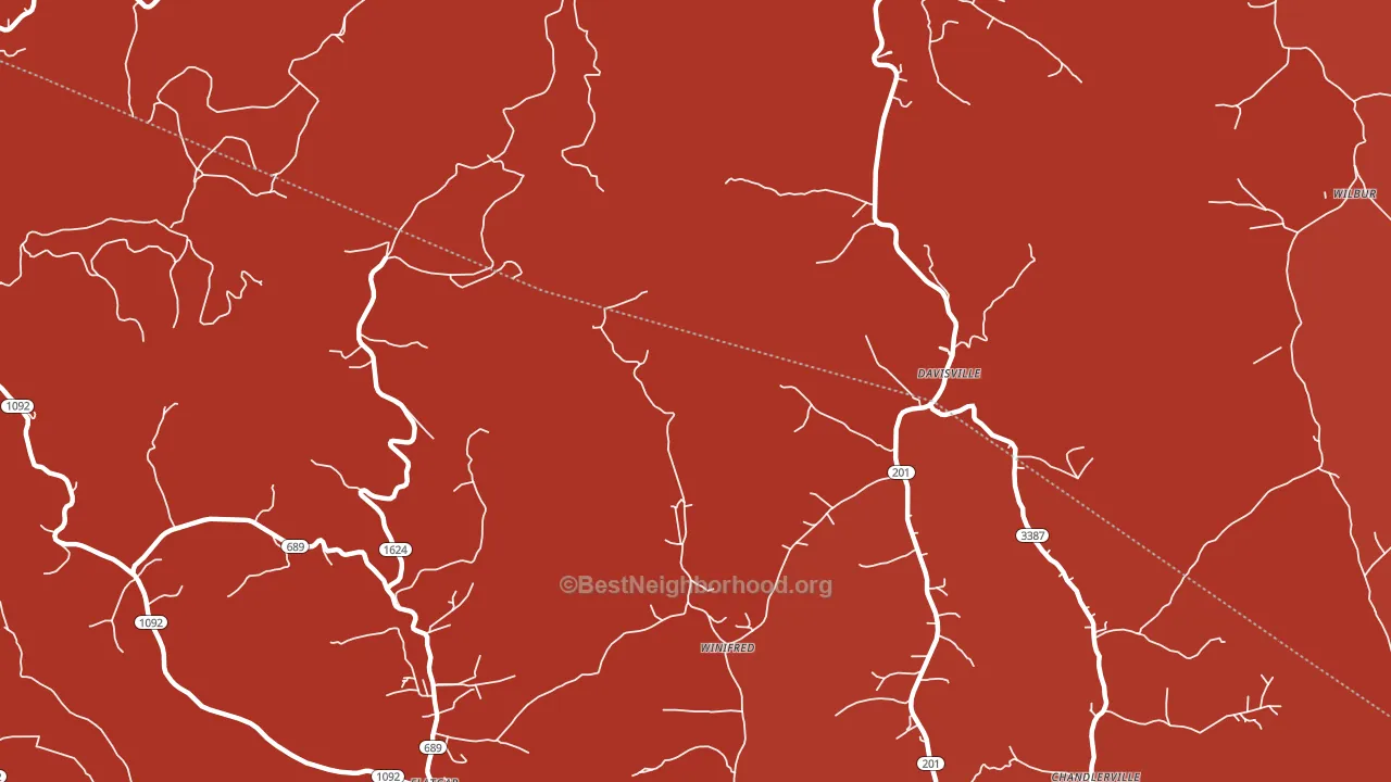 Davisville, KY block-group political-lean map