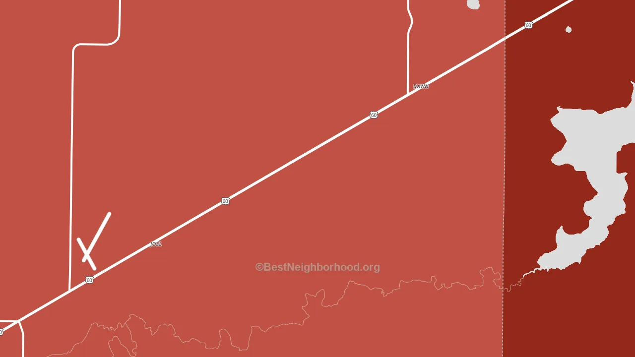 Dawn, TX block-group political-lean map