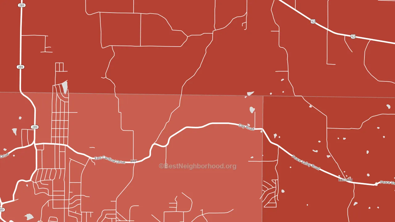 Day, AR block-group political-lean map