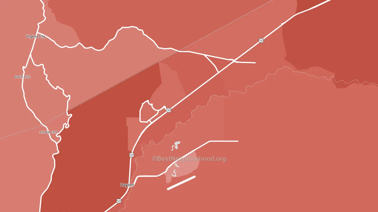 Dayton, NV block-group political-lean map