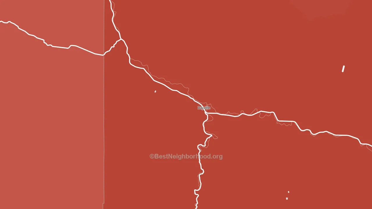Dayville, OR block-group political-lean map