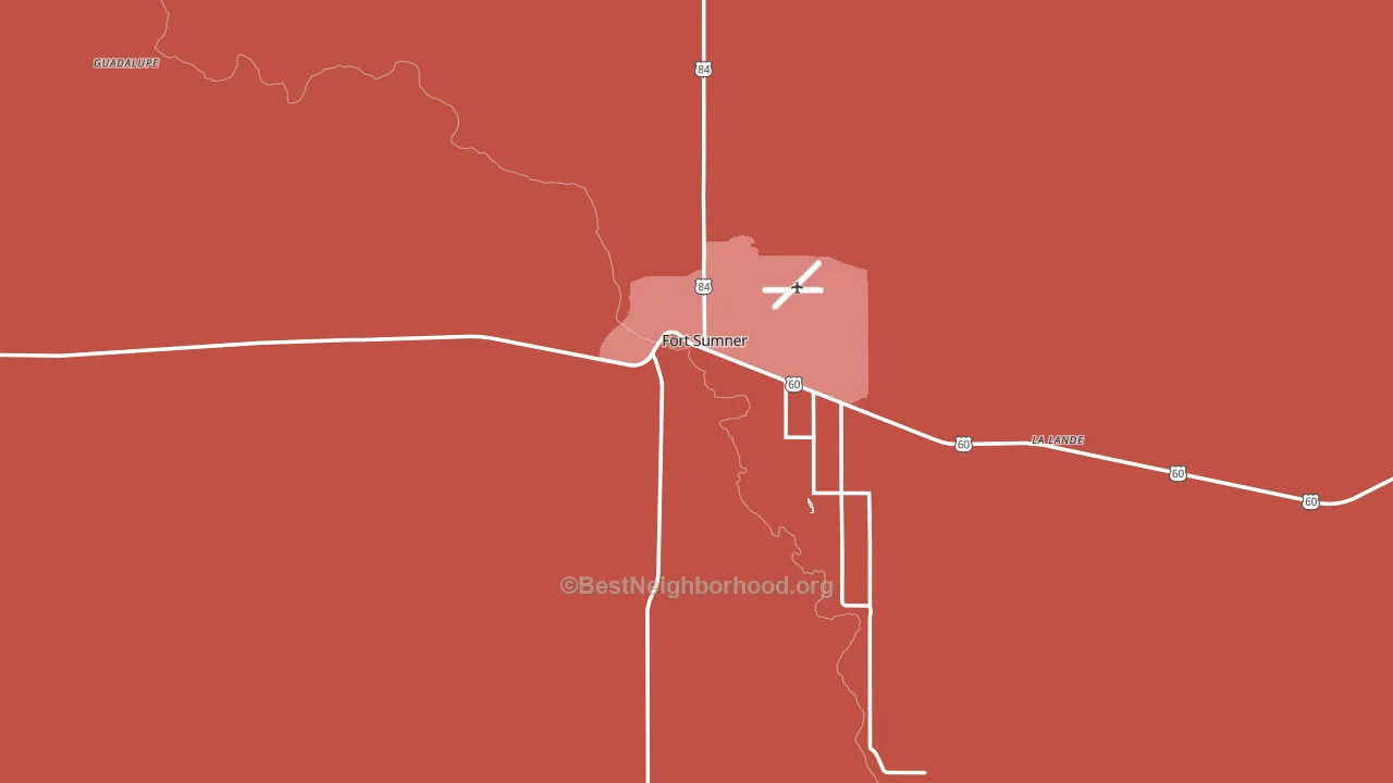 De Baca County, NM block-group political-lean map