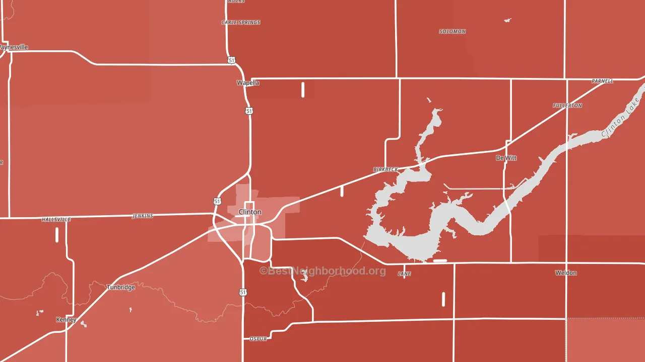 De Witt County, IL block-group political-lean map