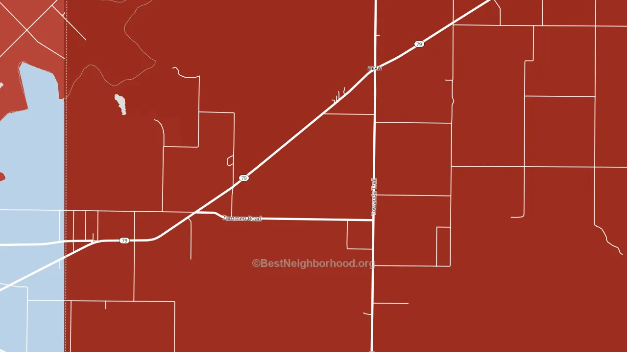 Dean, TX block-group political-lean map