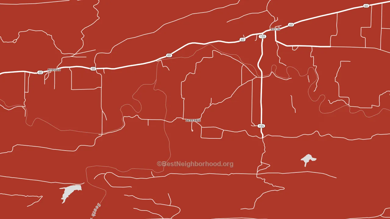 DeBaerrie, AR block-group political-lean map