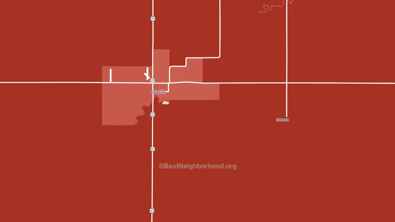 Decatur County, KS block-group political-lean map