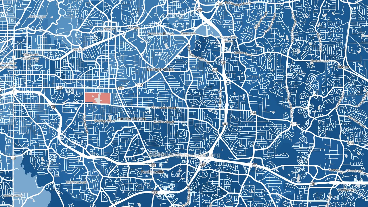 Decatur, GA block-group political-lean map