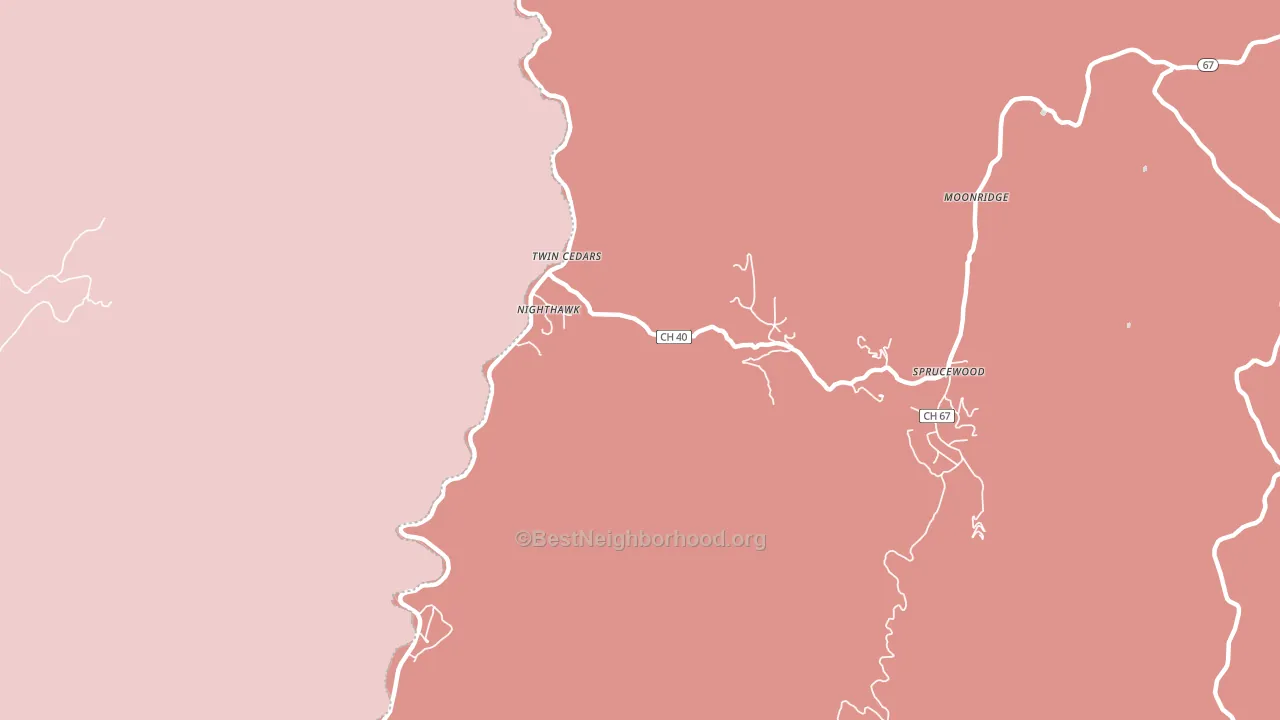 Deckers, CO block-group political-lean map