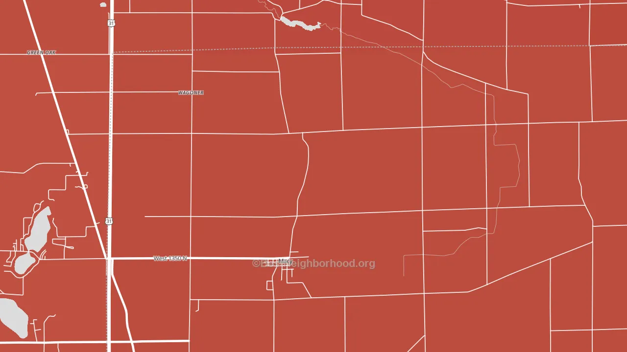 Deedsville, IN block-group political-lean map