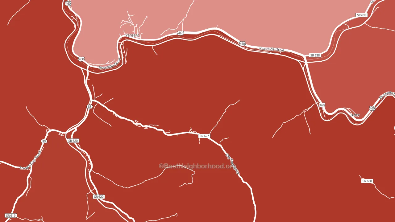 Deel, VA block-group political-lean map