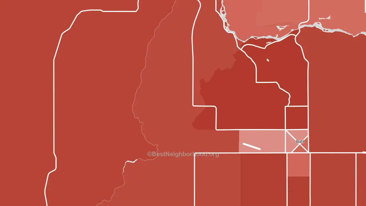 Deep Creek, ID block-group political-lean map