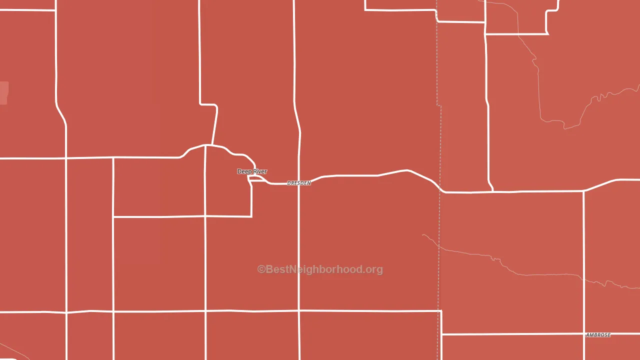 Deep River, IA block-group political-lean map