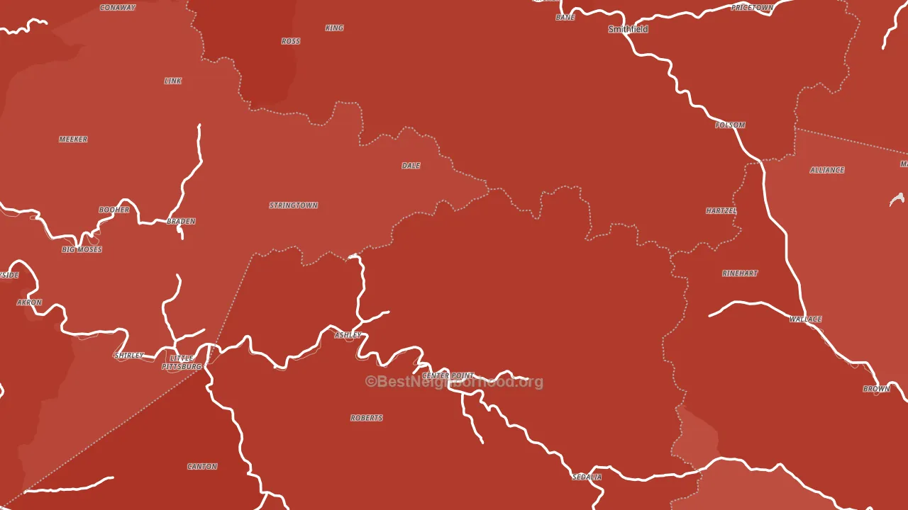 Deep Valley, WV block-group political-lean map