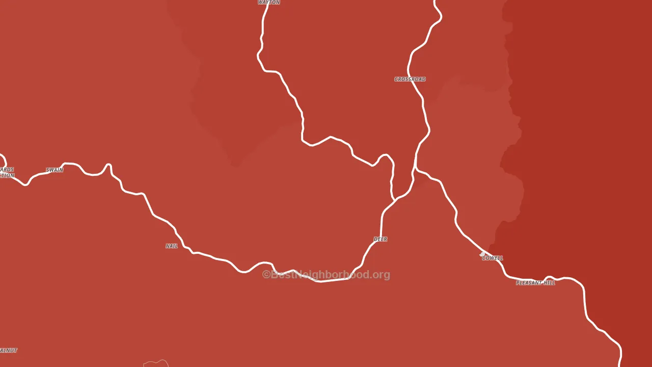 Deer, AR block-group political-lean map