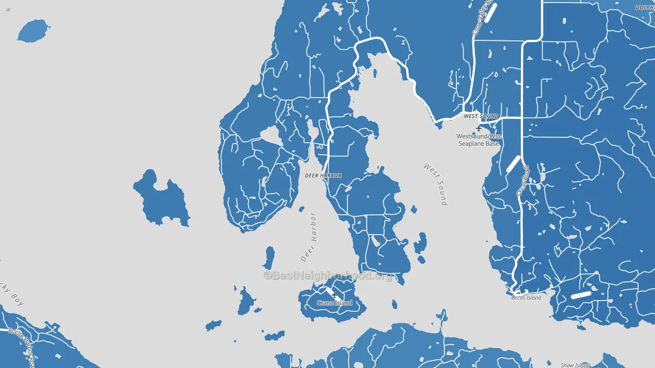 Deer Harbor, WA block-group political-lean map