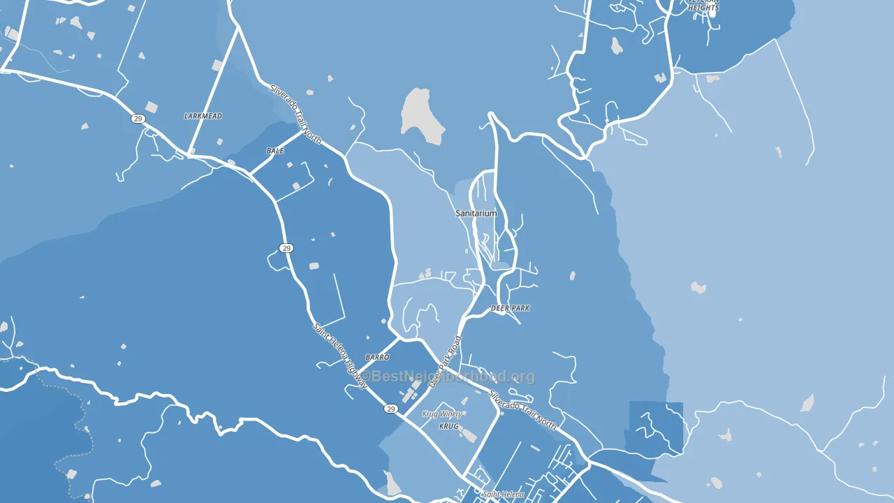 Deer Park, CA block-group political-lean map