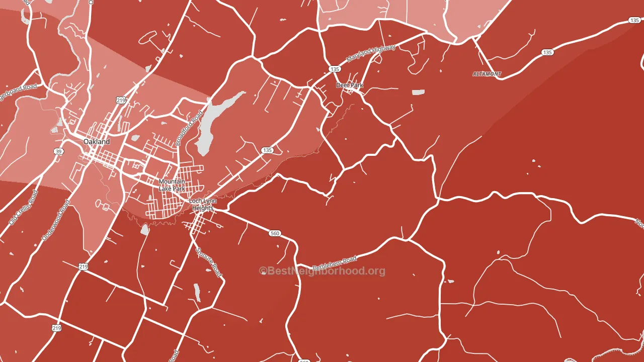 Deer Park, MD block-group political-lean map
