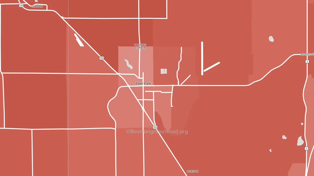 Deer Park, WA block-group political-lean map