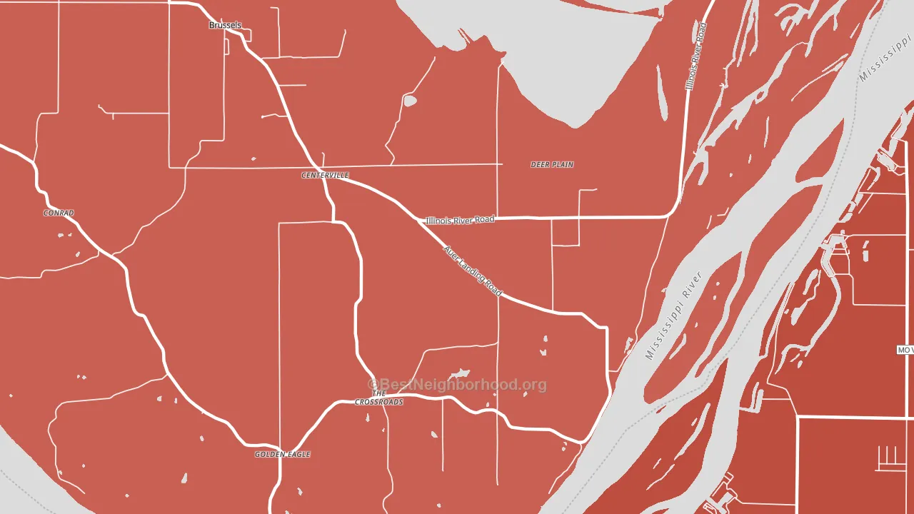 Deer Plain, IL block-group political-lean map