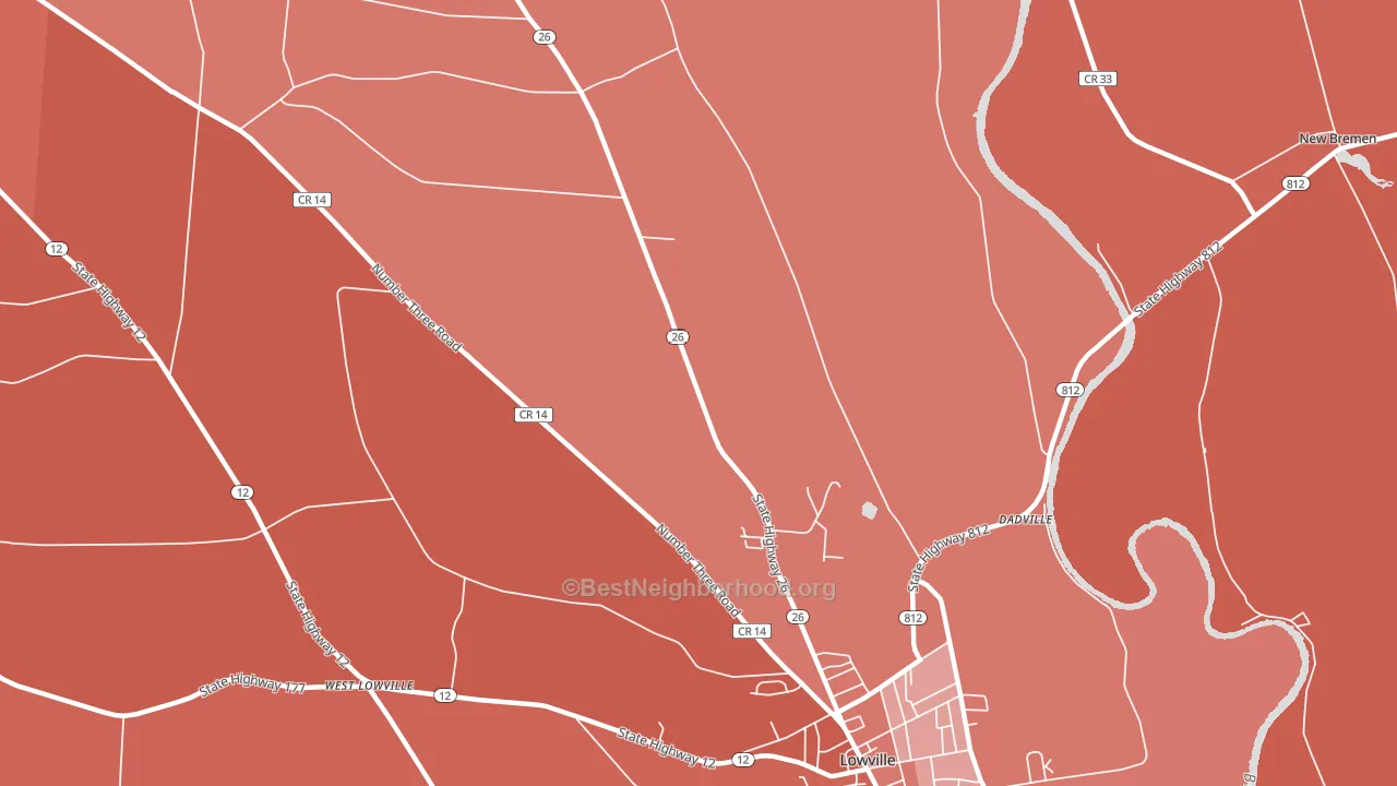 Deer River, NY block-group political-lean map