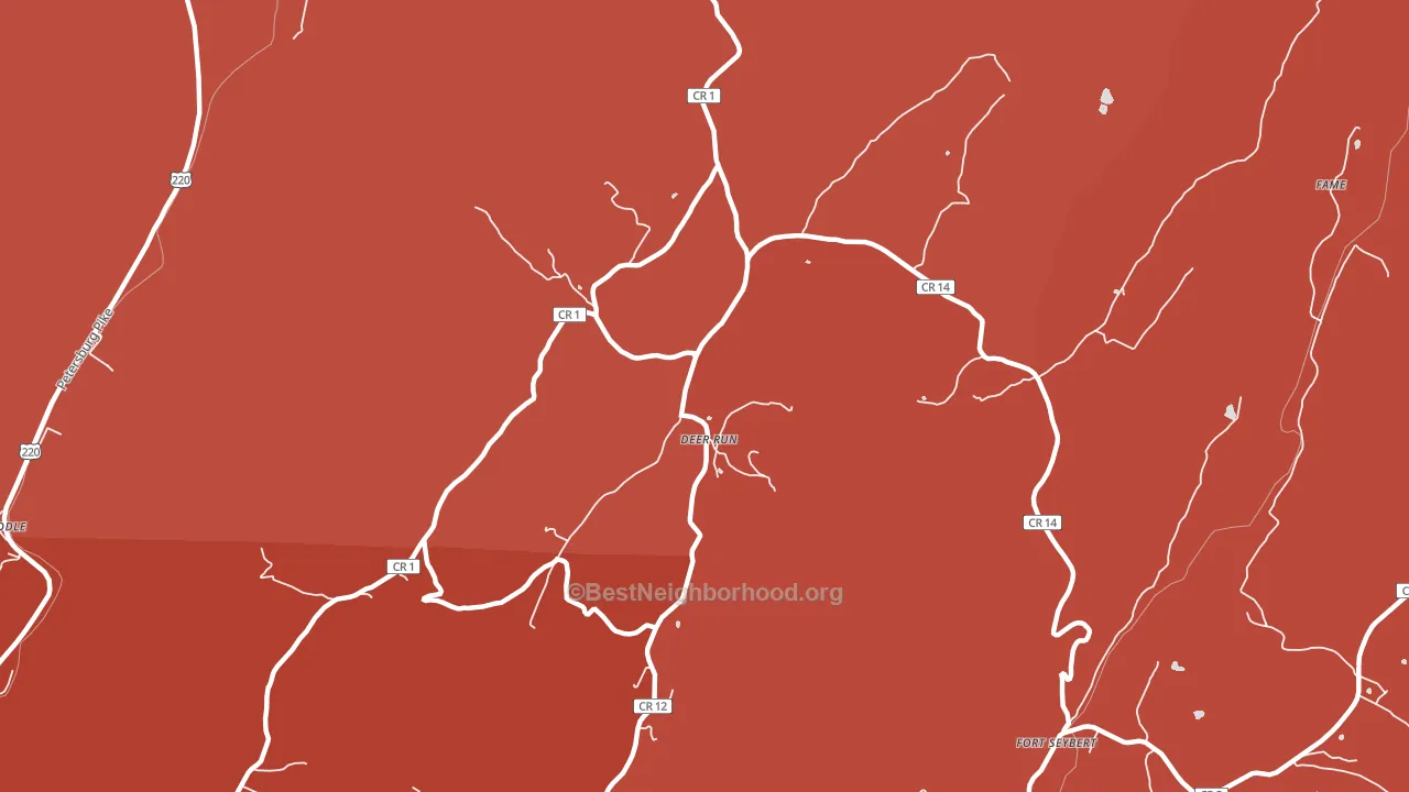 Deer Run, WV block-group political-lean map