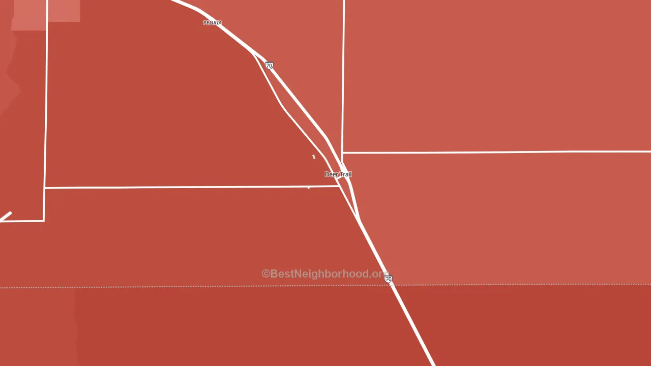 Deer Trail, CO block-group political-lean map