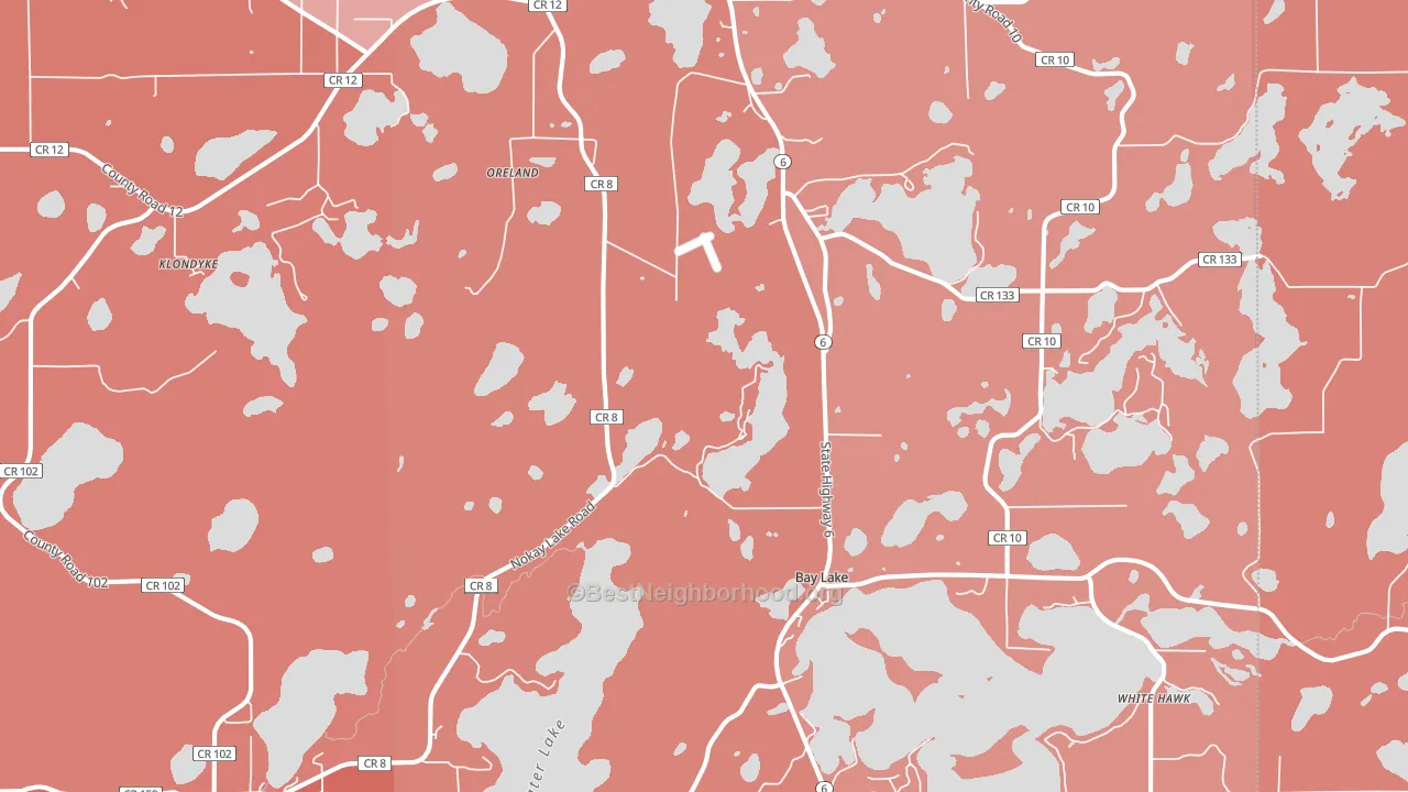 Deerwood, MN block-group political-lean map