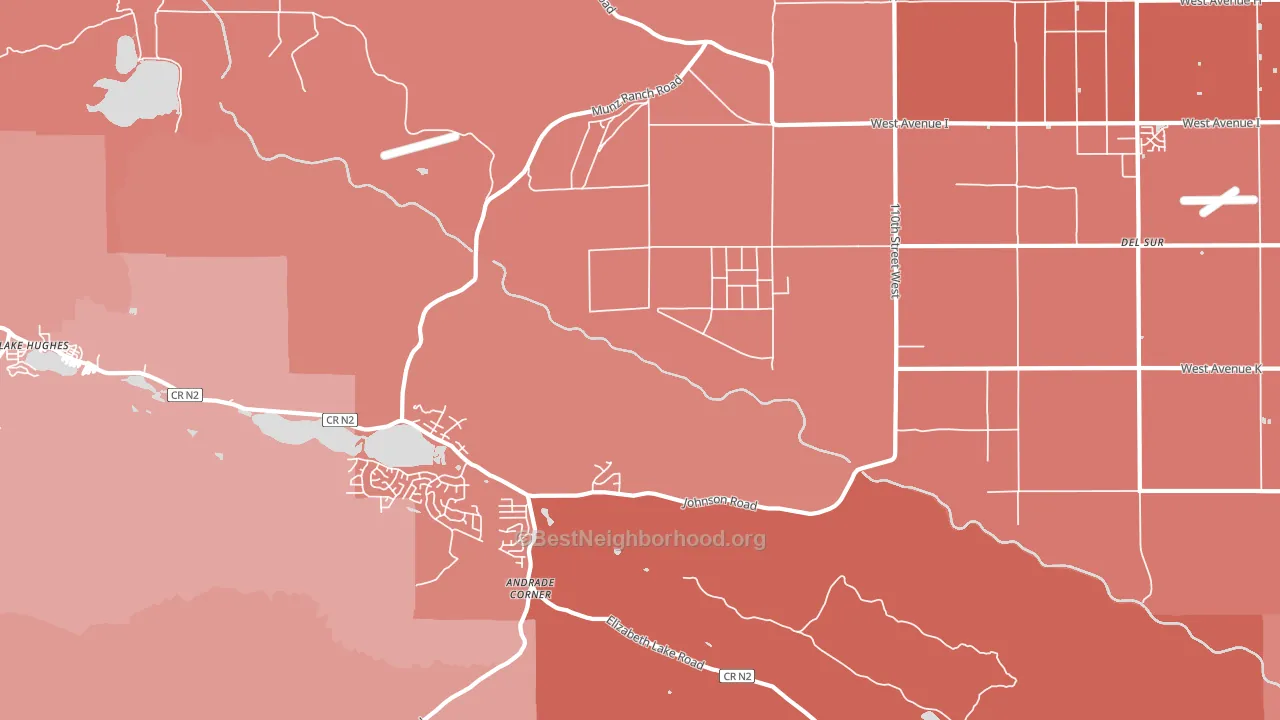 Del Sur, CA block-group political-lean map