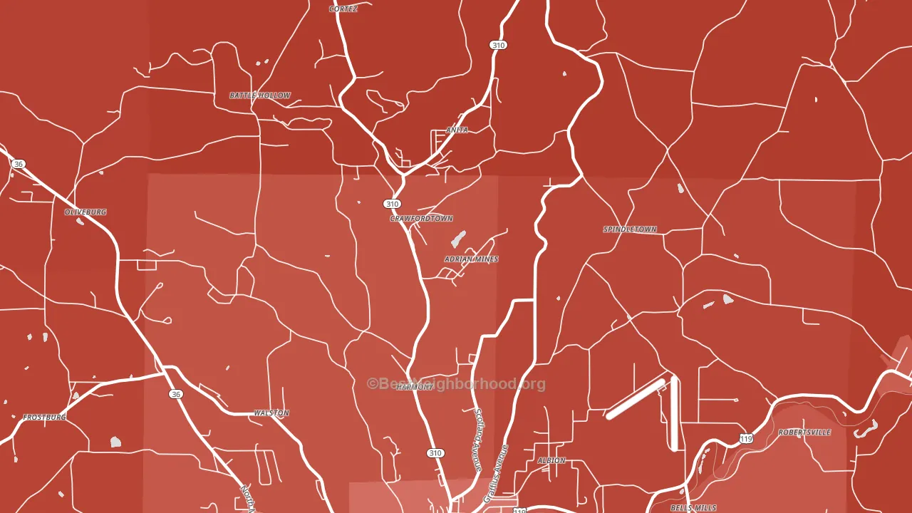 DeLancey, PA block-group political-lean map