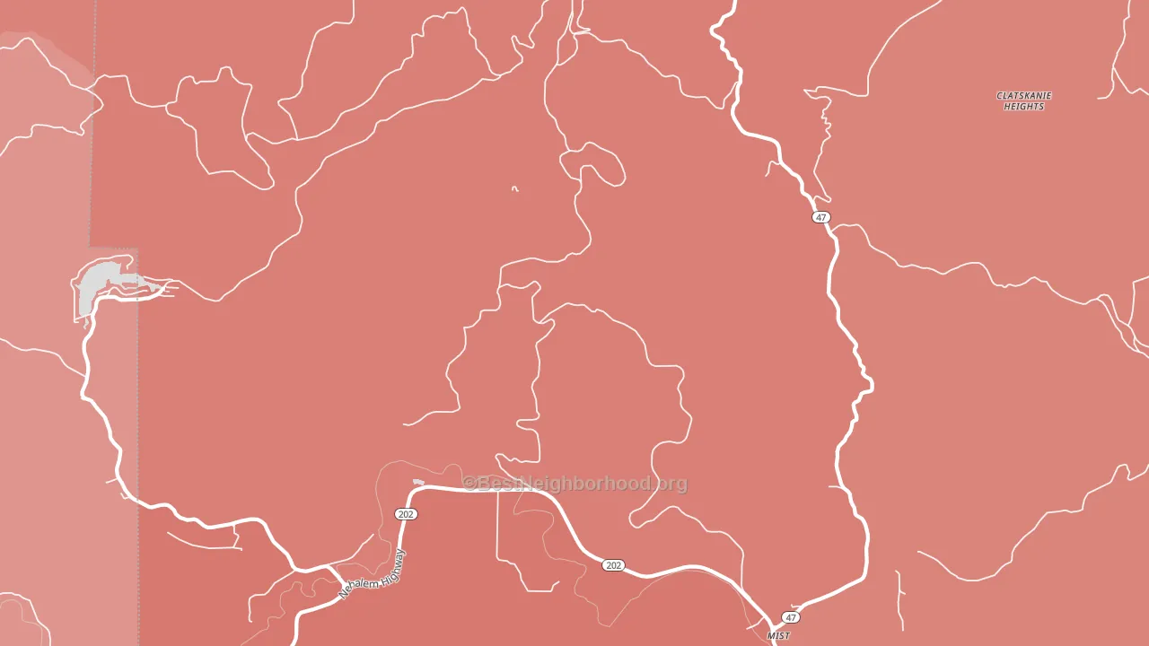 DeLena, OR block-group political-lean map