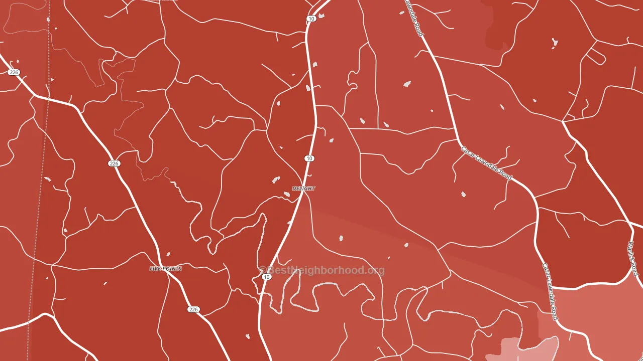 Delight, NC block-group political-lean map