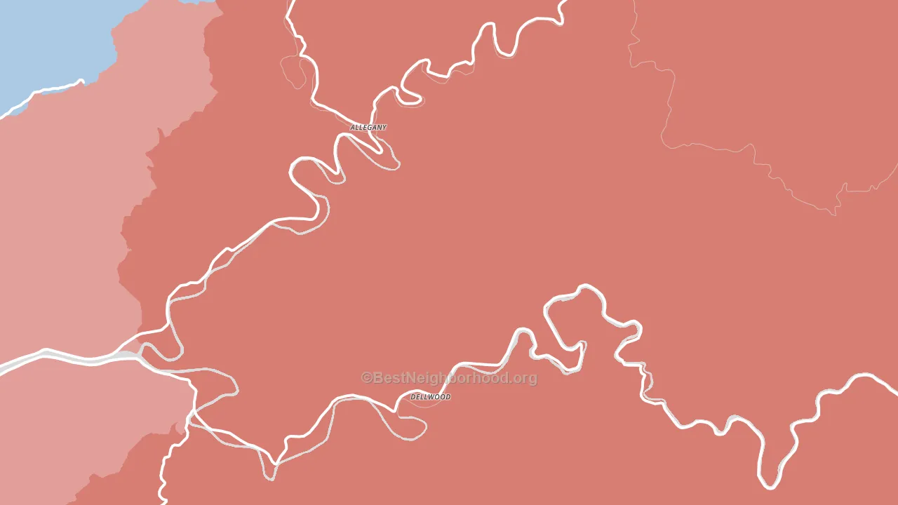 Dellwood, OR block-group political-lean map