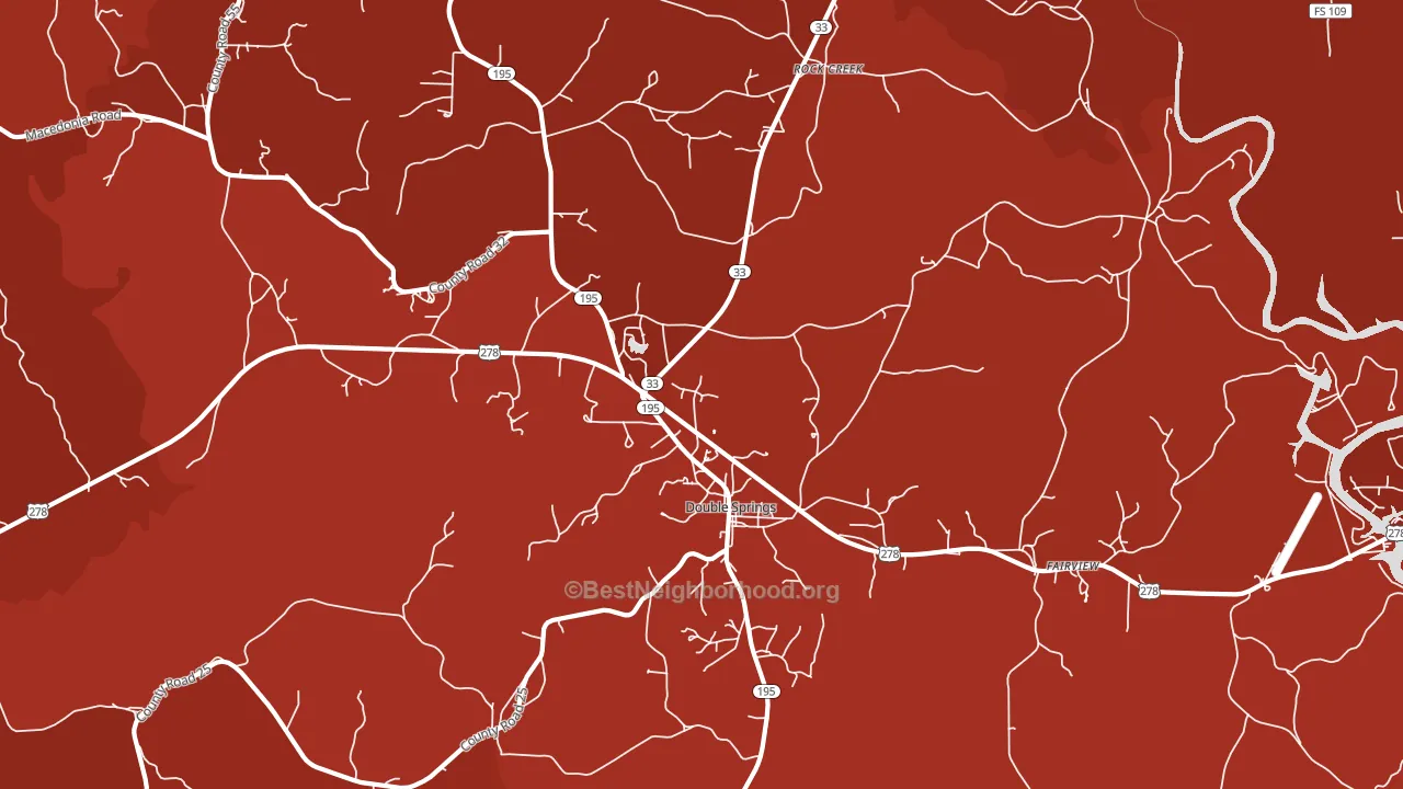Delmar, AL block-group political-lean map