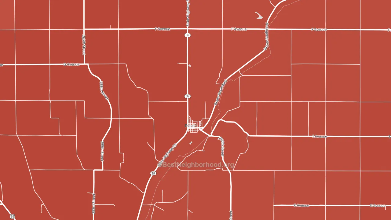 Deloit, IA block-group political-lean map