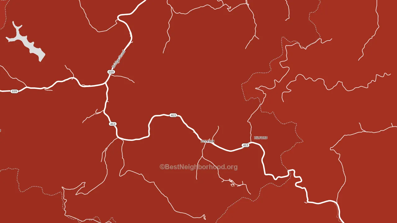 Delphia, KY block-group political-lean map