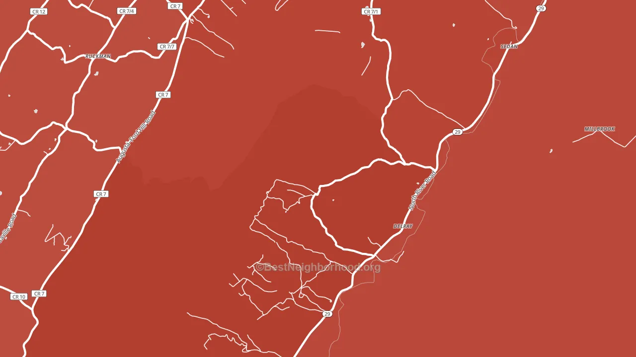 Delray, WV block-group political-lean map