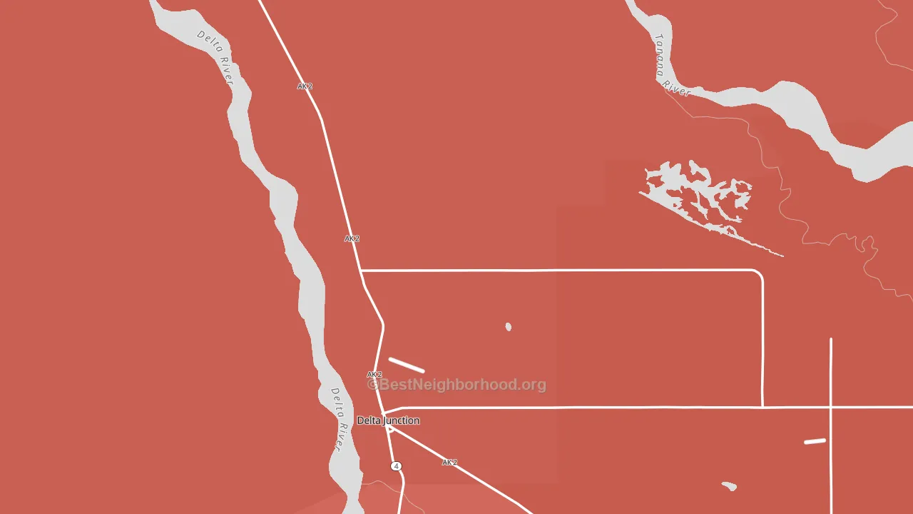 Delta Junction, AK block-group political-lean map
