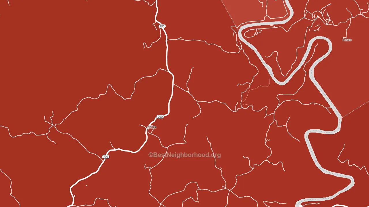 Delta, KY block-group political-lean map