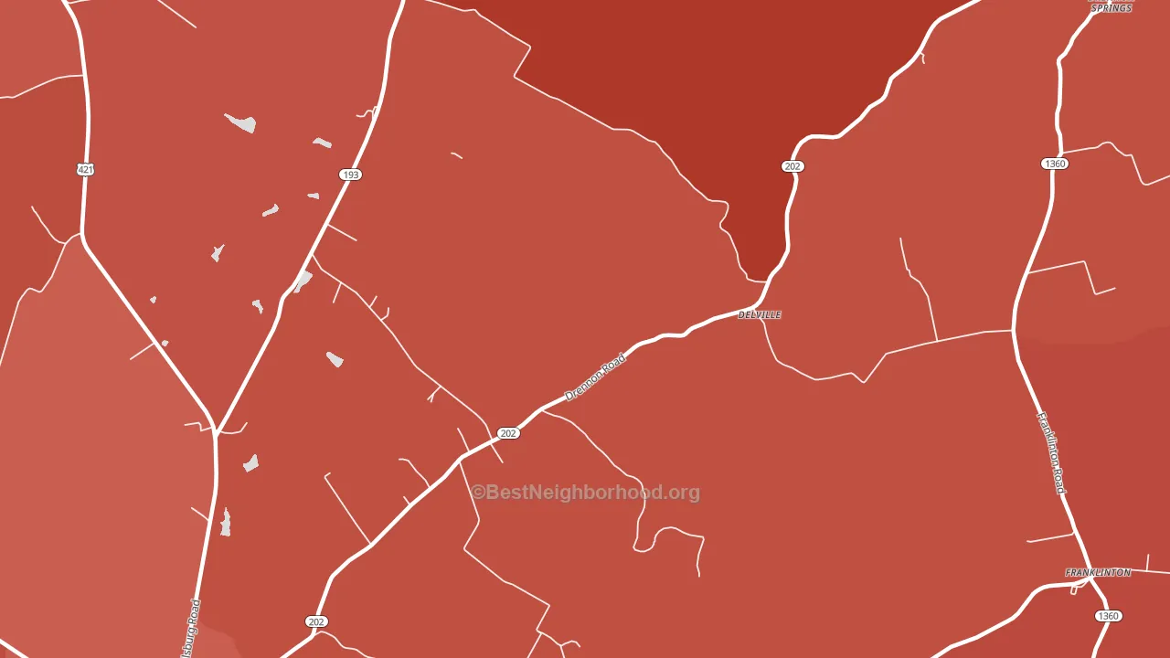 Delville, KY block-group political-lean map