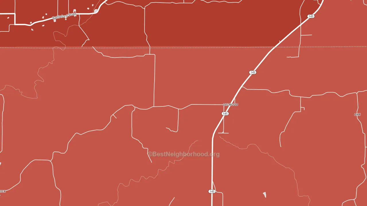 Delwood, IL block-group political-lean map