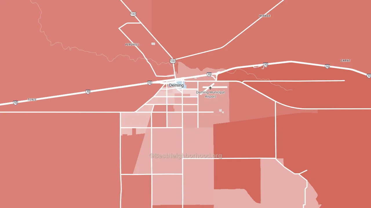 Deming, NM block-group political-lean map