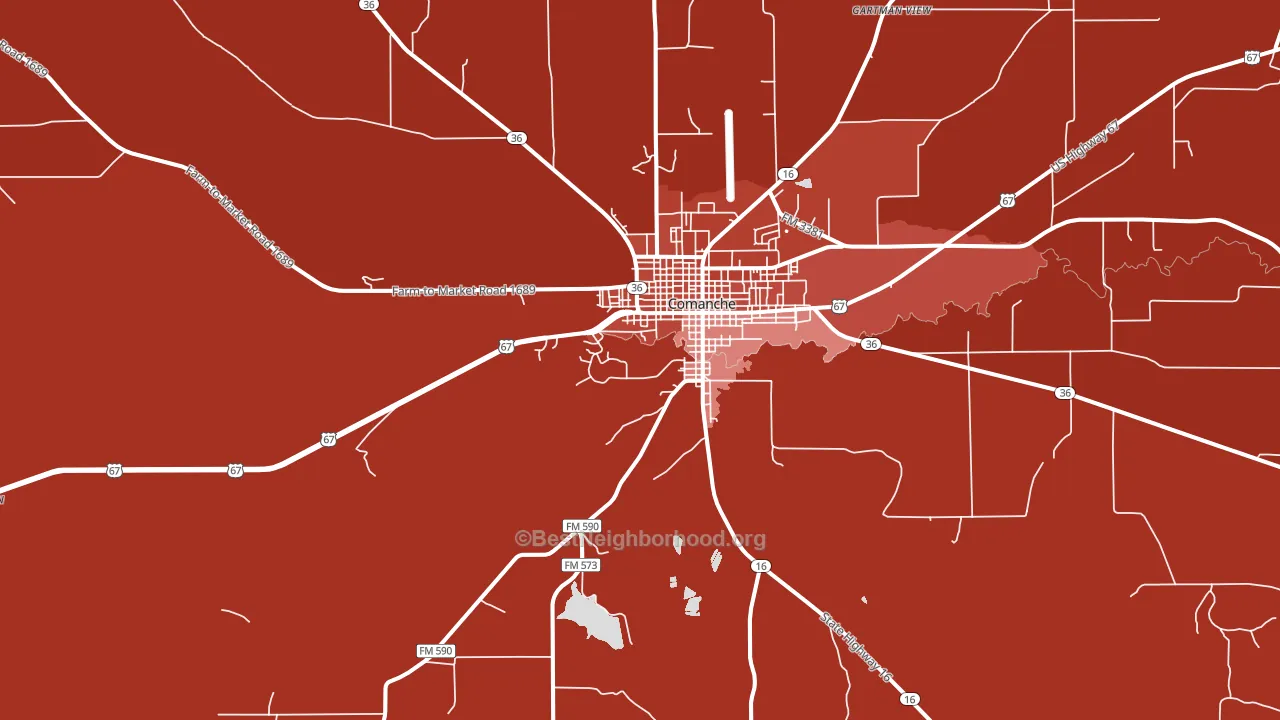 Democrat, TX block-group political-lean map