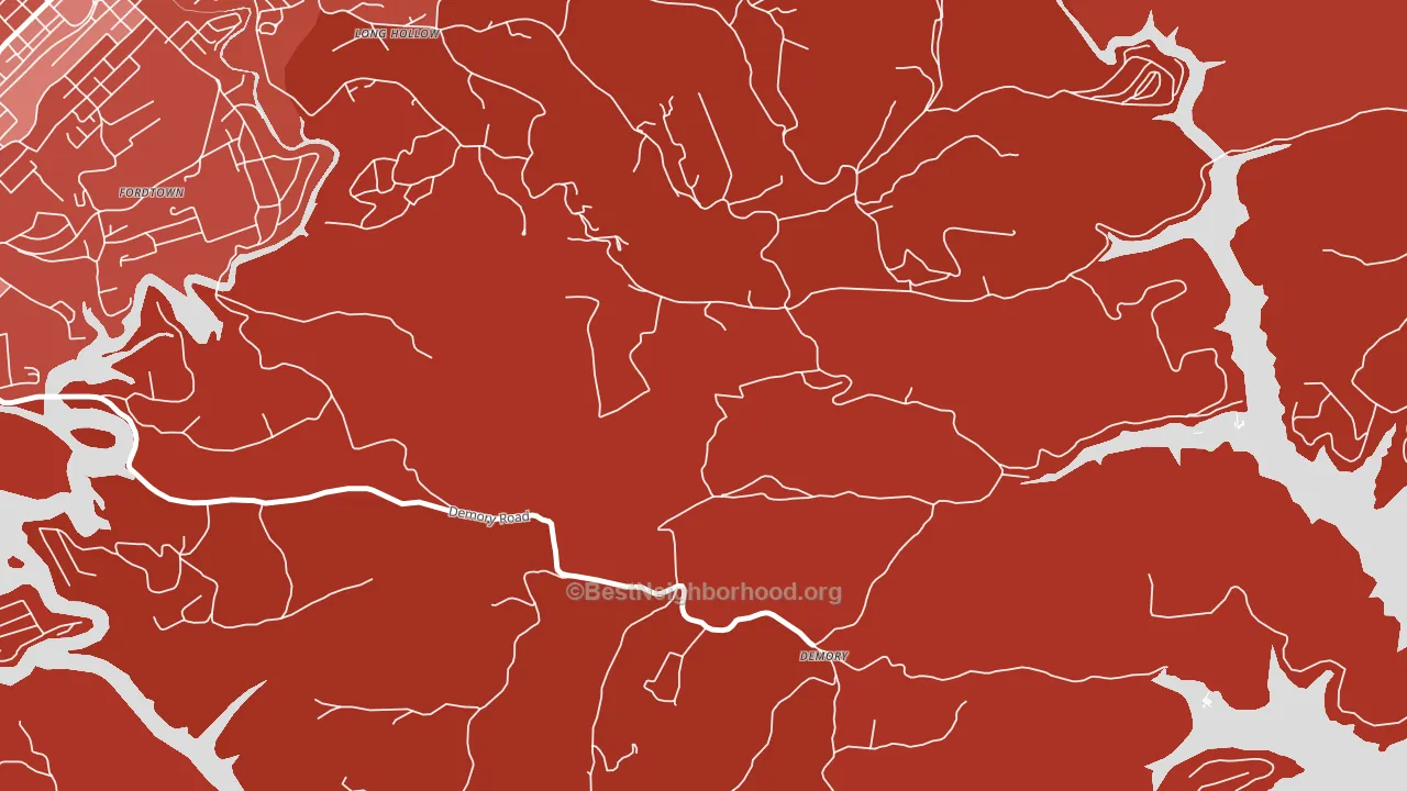 DeMory, TN block-group political-lean map