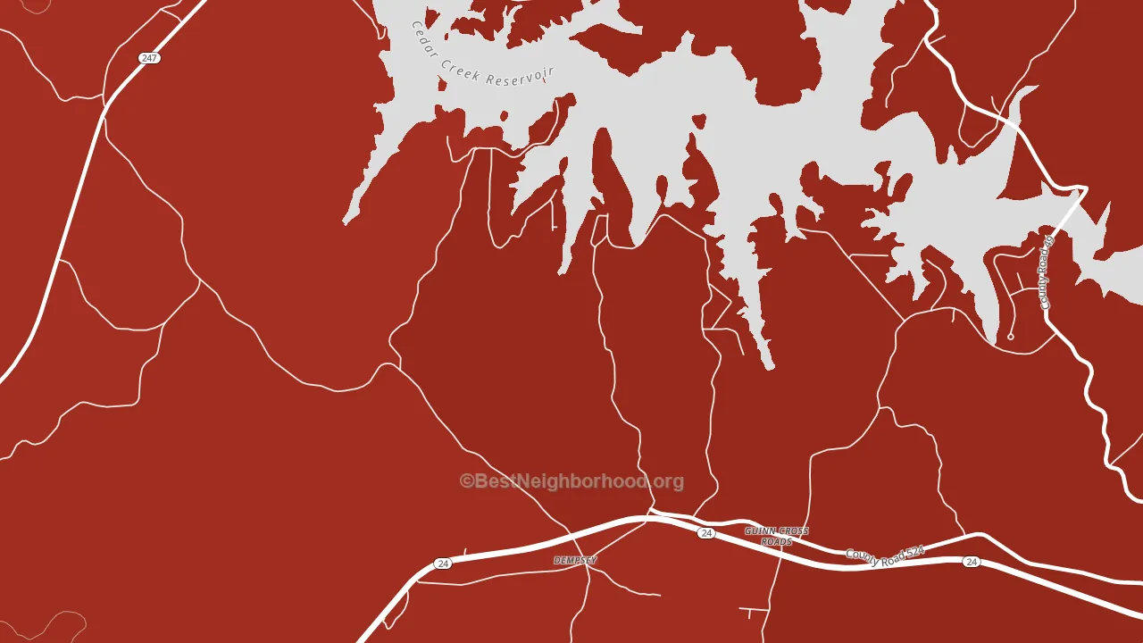 Dempsey, AL block-group political-lean map