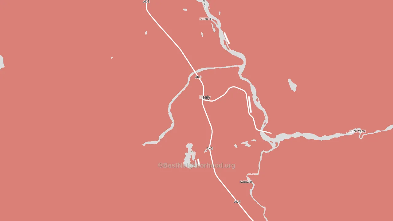 Denali Borough, AK block-group political-lean map