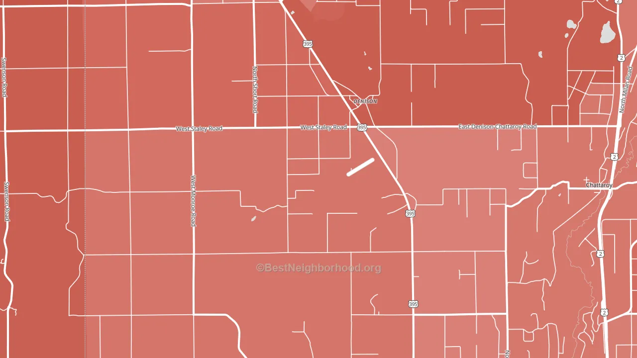 Denison, WA block-group political-lean map