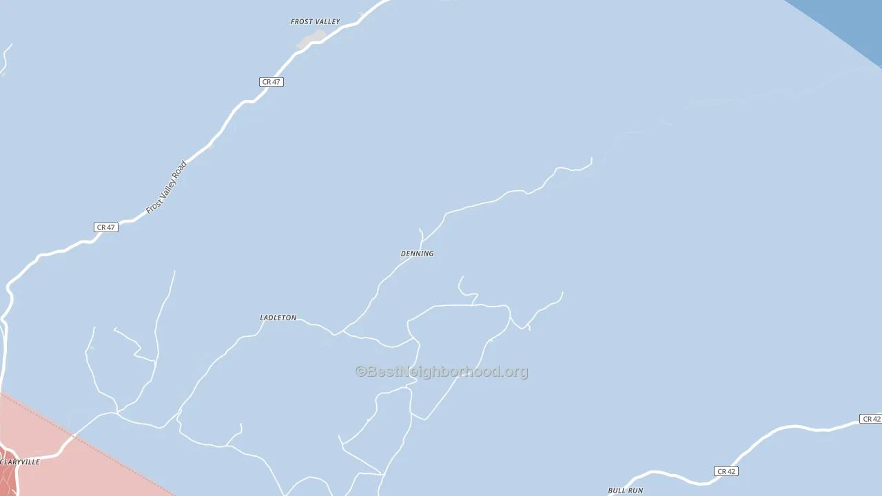 Denning, NY block-group political-lean map