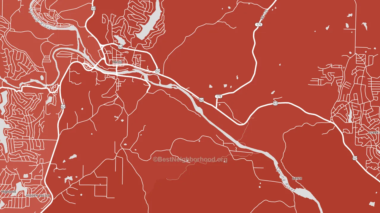Dennison Heights, AR block-group political-lean map