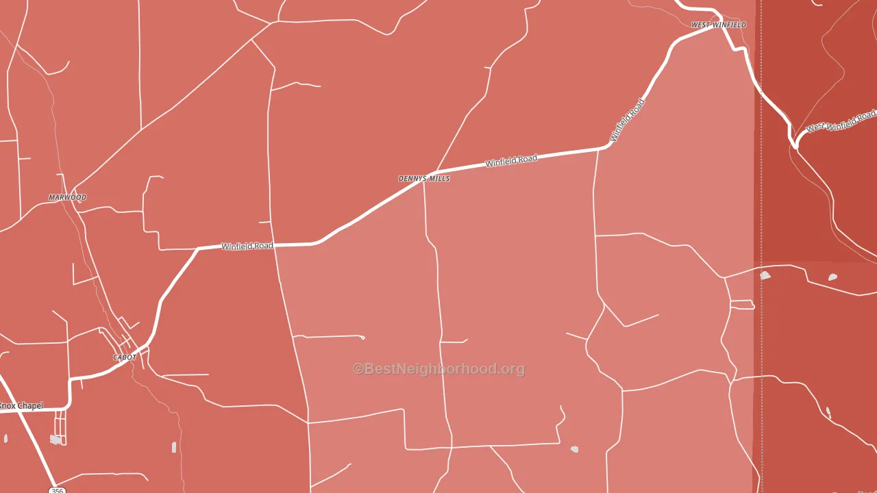 Dennys Mill, PA block-group political-lean map