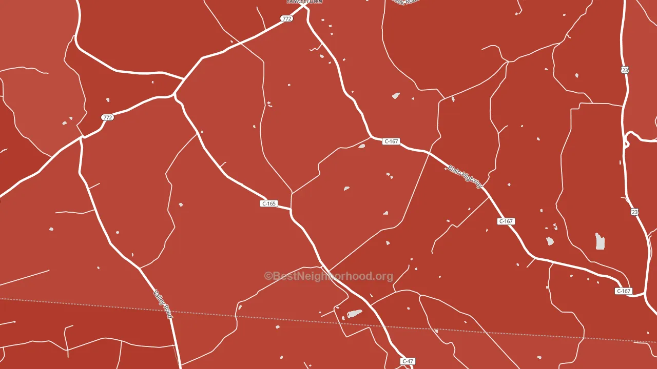 Denver, OH block-group political-lean map